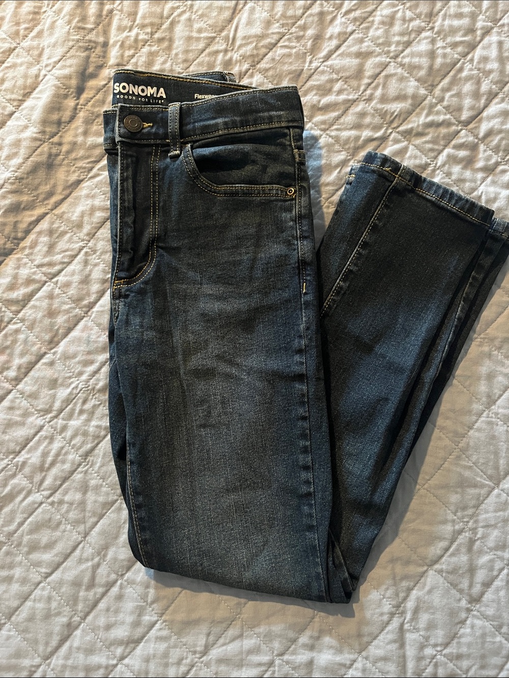 Boys Dark Wash Bootcut Jeans Size 14
